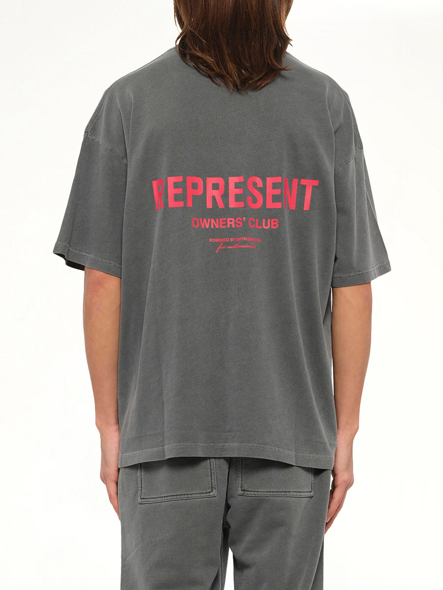 Represent Owners Club T-Shirt in Washed Black