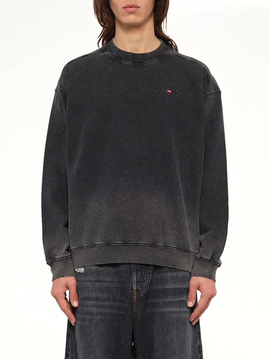 S-CROX Sweatshirt in Washed Black