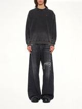 S-CROX Sweatshirt in Washed Black