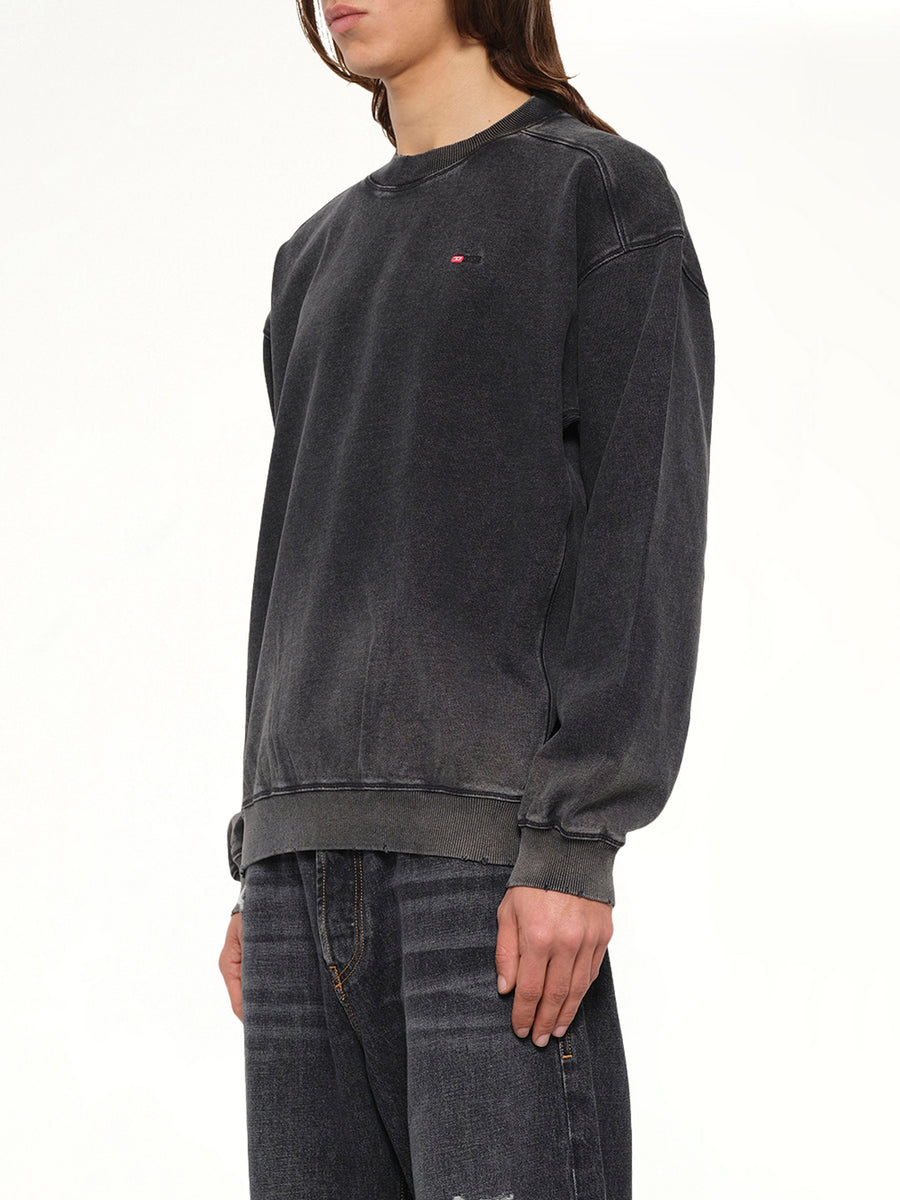 S-CROX Sweatshirt in Washed Black