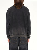 S-CROX Sweatshirt in Washed Black