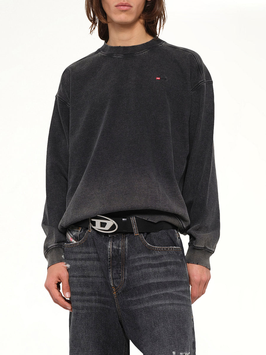 S-CROX Sweatshirt in Washed Black