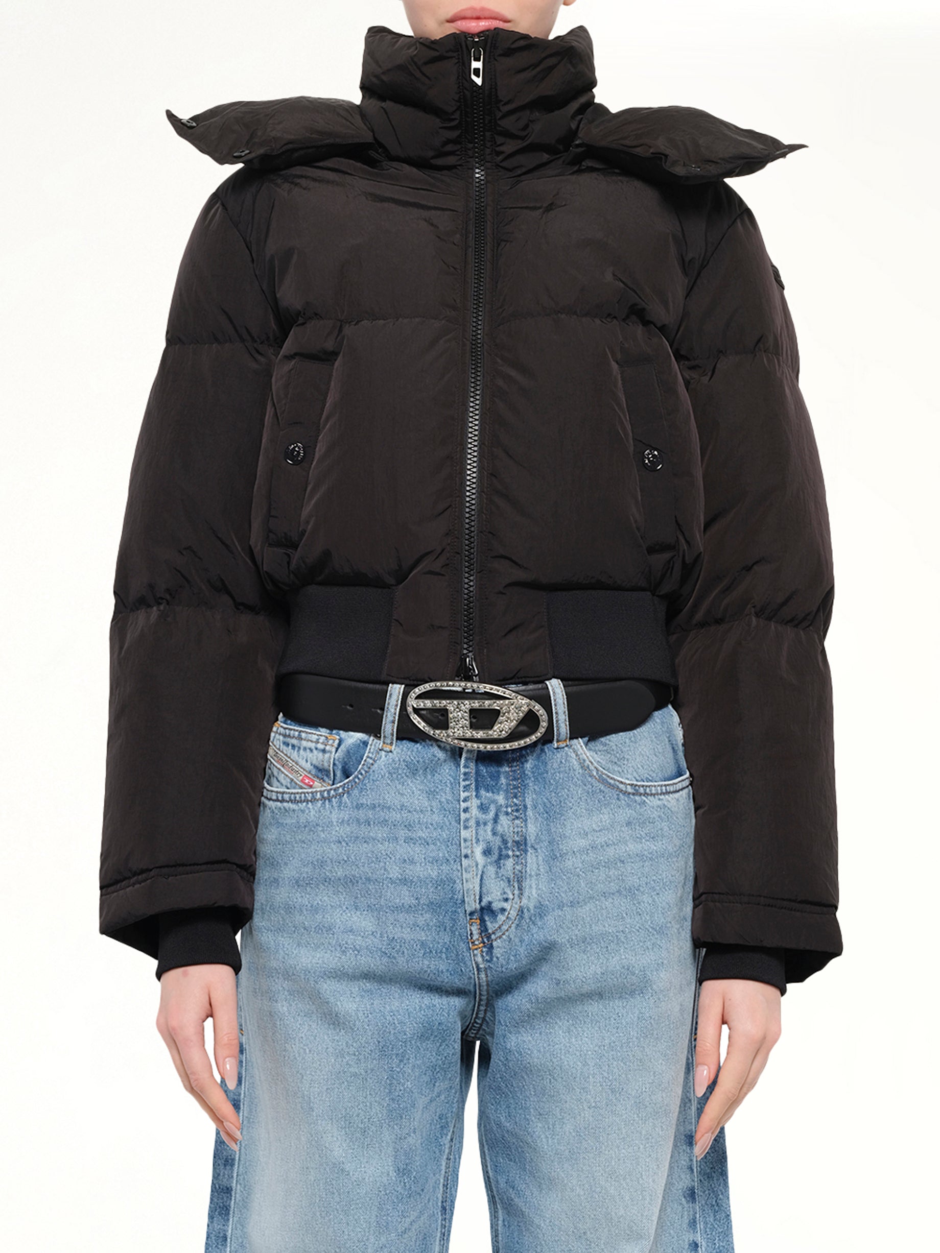 W-PEYT-SHORT-NEW-WD Puffer Jacket in Black