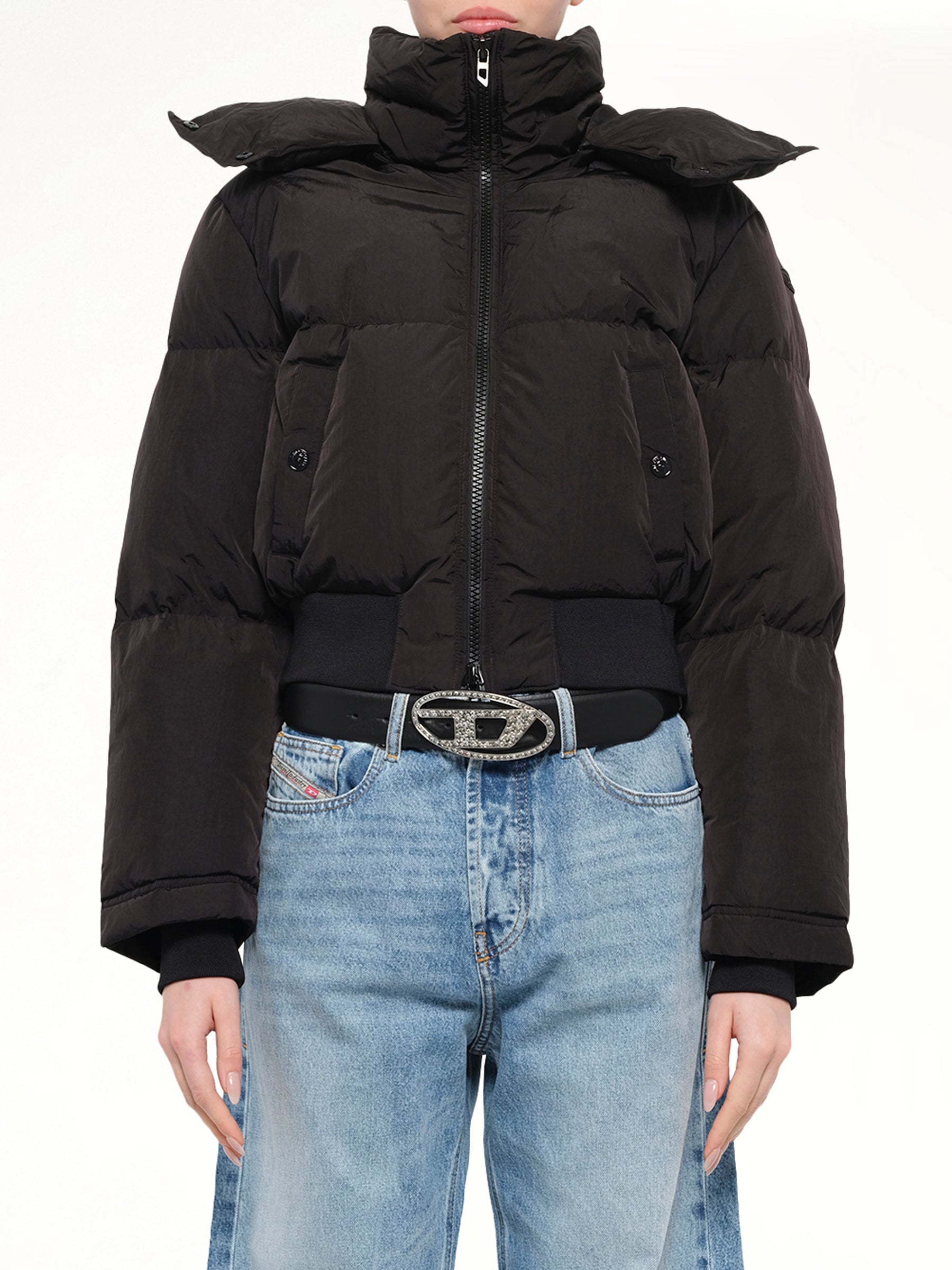W-PEYT-SHORT-NEW-WD Puffer Jacket in Black
