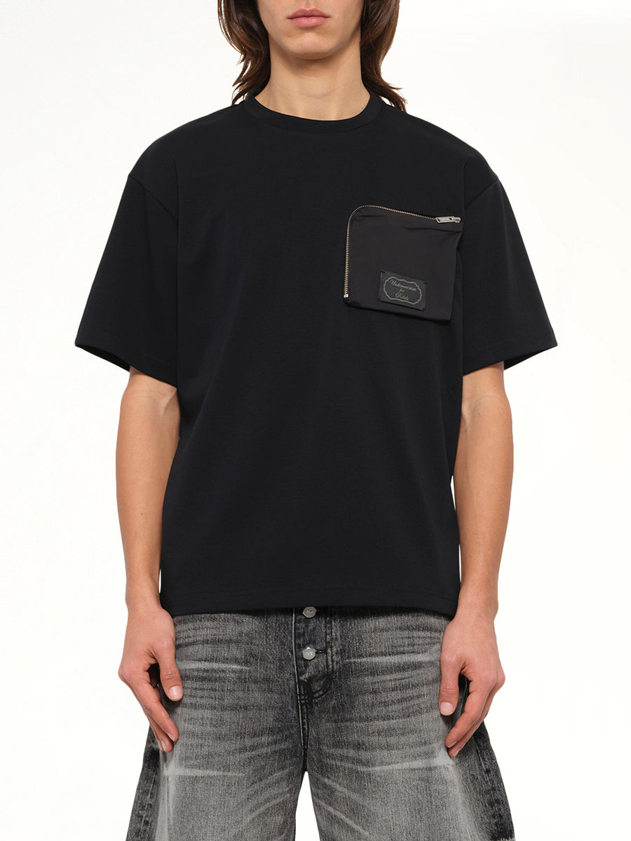 Zipped Pocket T-Shirt in Black