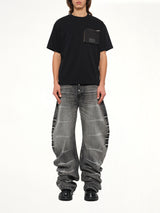 Zipped Pocket T-Shirt in Black