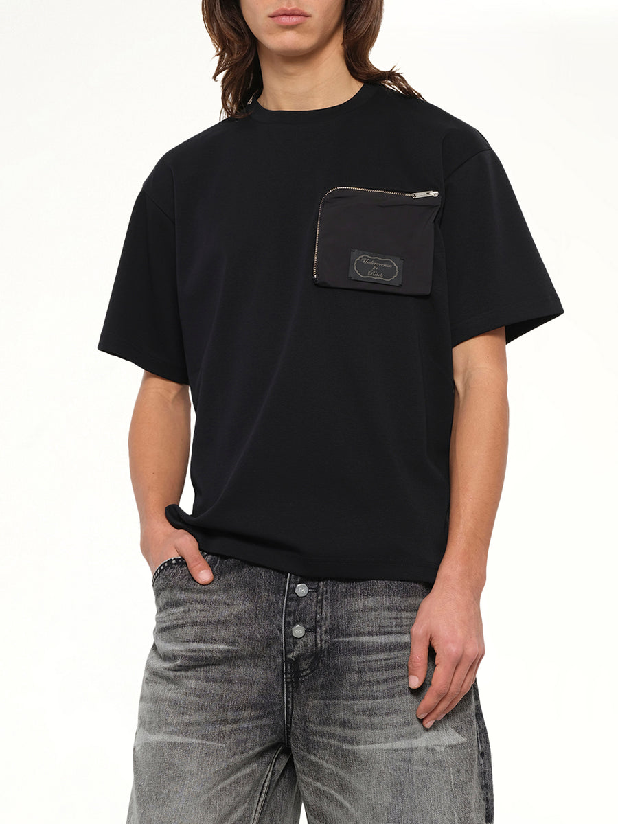 Zipped Pocket T-Shirt in Black