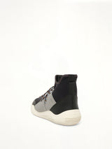 Knit Lace Up Neo Sneaker in Black