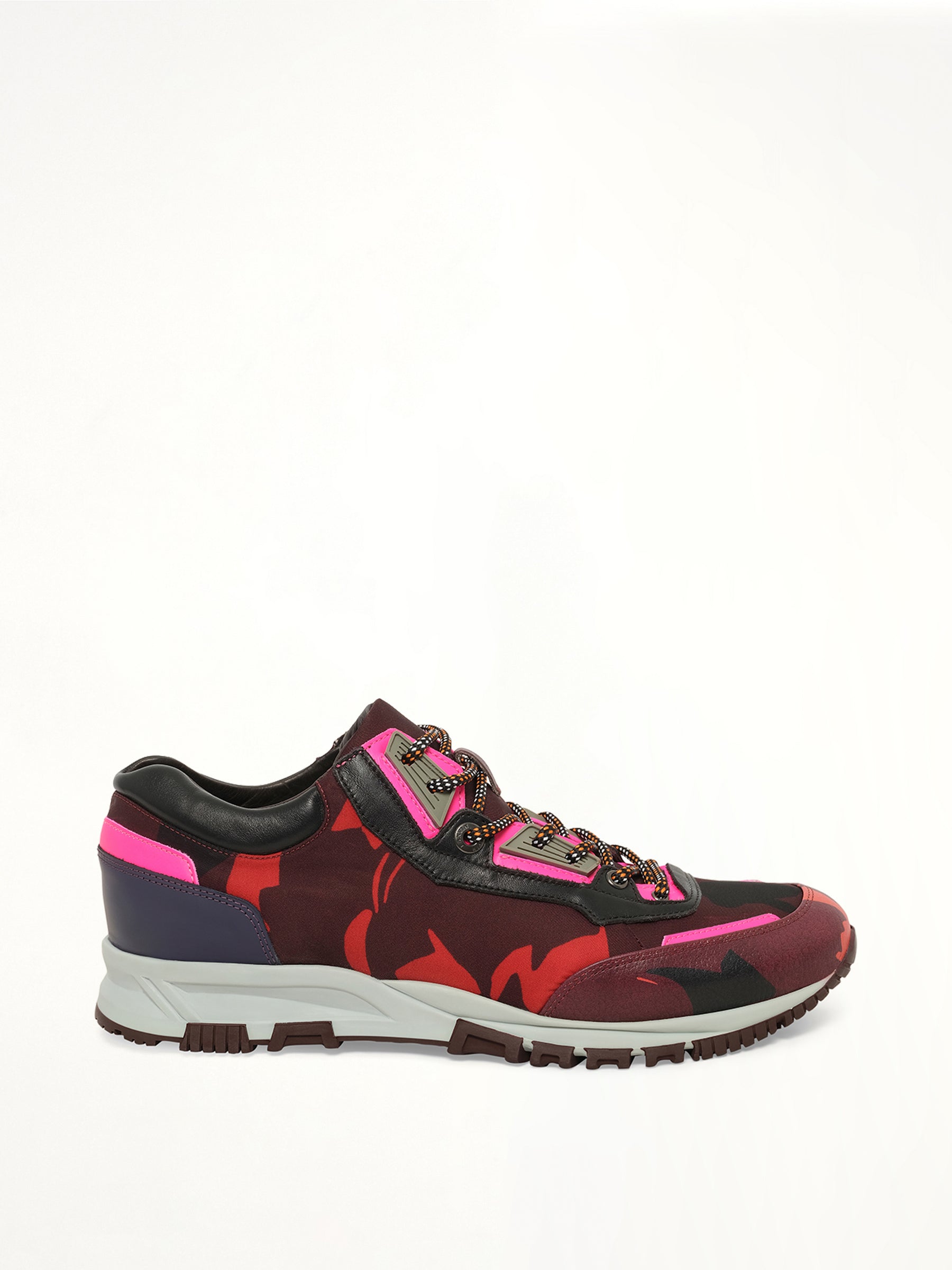 Running in Flower Print in Burgandy