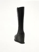 Wedge Frida Boots in Black