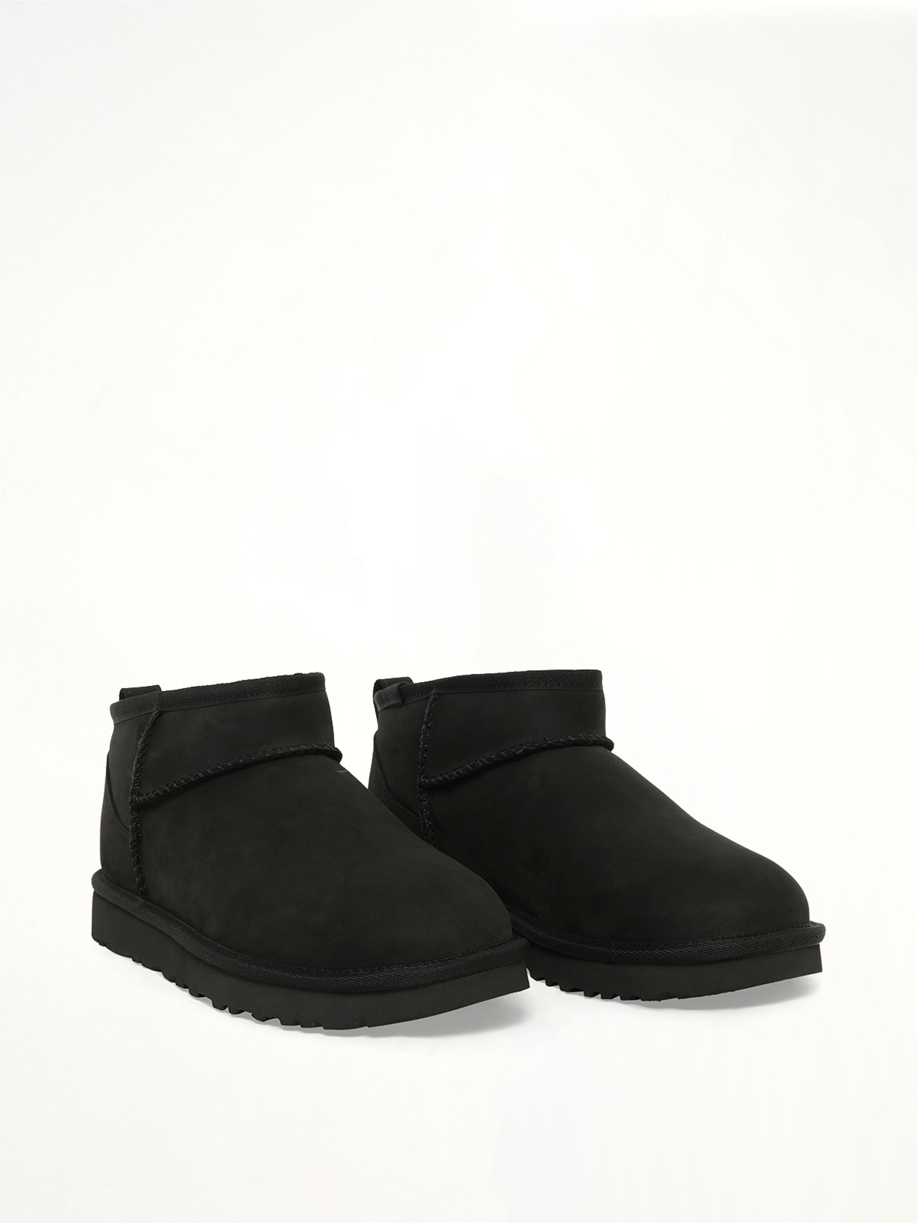 Classic Ultra Mini Nubuck Boots in Black