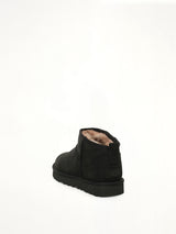 Classic Ultra Mini Nubuck Boots in Black