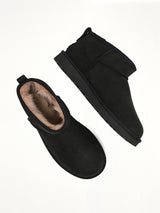 Classic Ultra Mini Nubuck Boots in Black