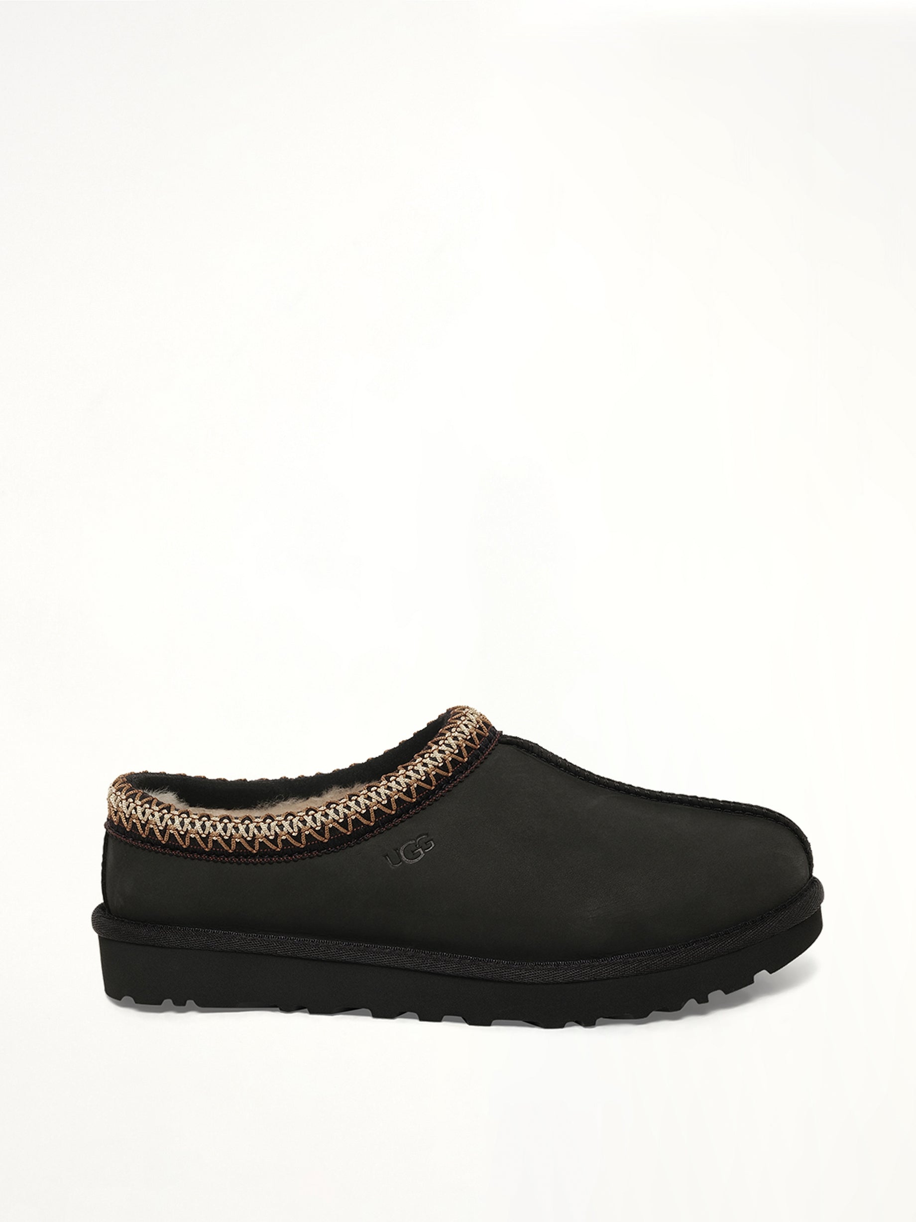 Tasman Nubuck Slipper in Black