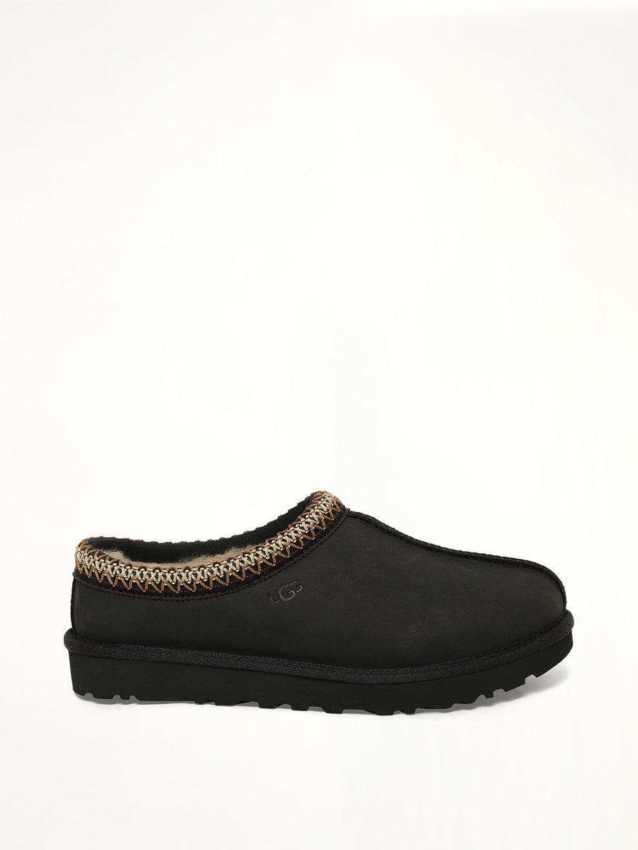 Tasman Nubuck Slipper in Black