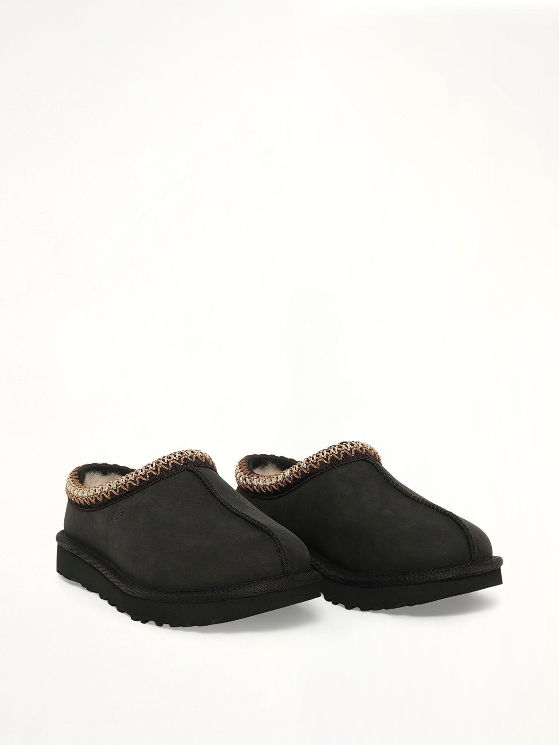 Tasman Nubuck Slipper in Black