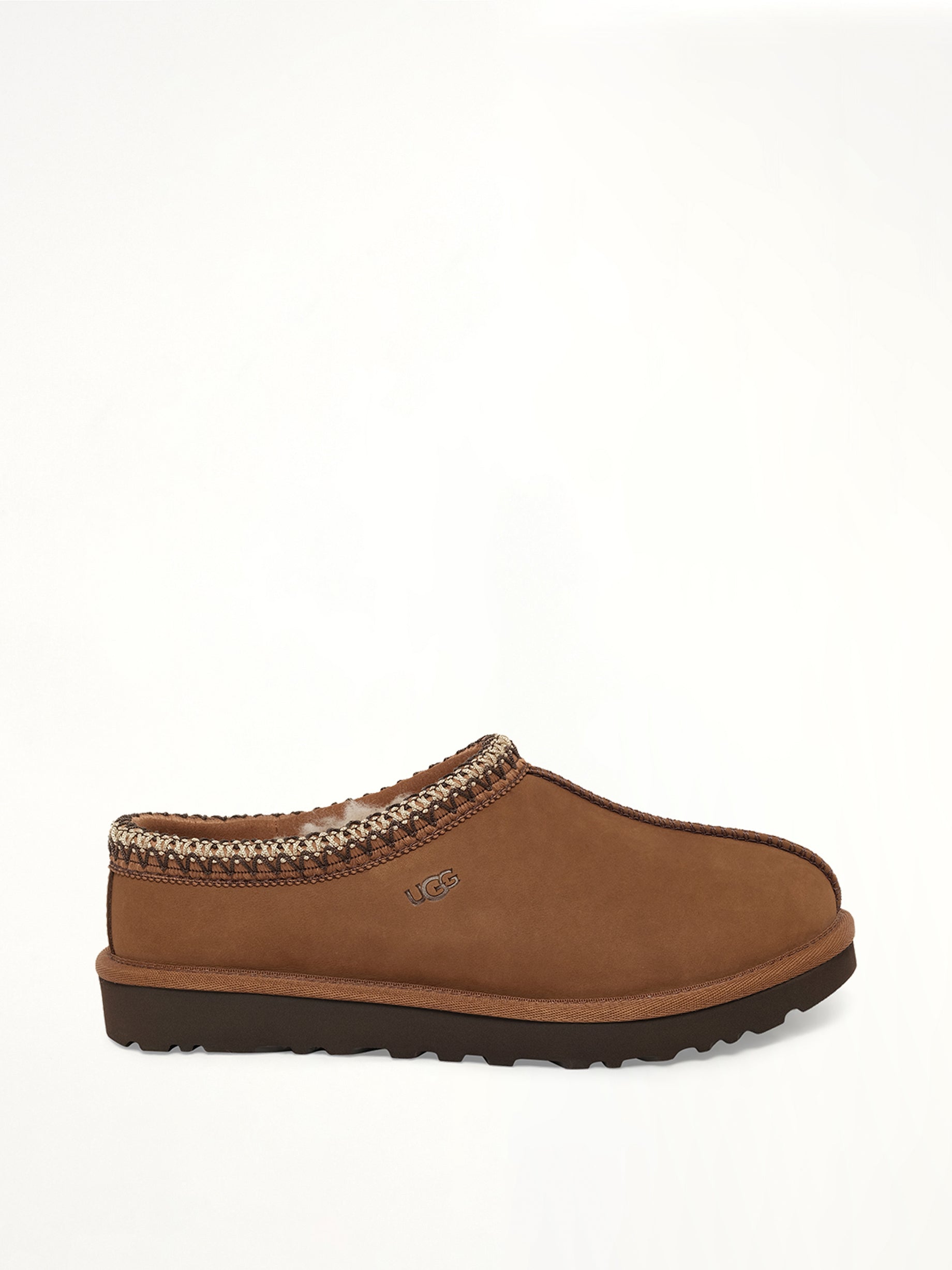 Tasman Nubuck Slipper in Dark Chestnut