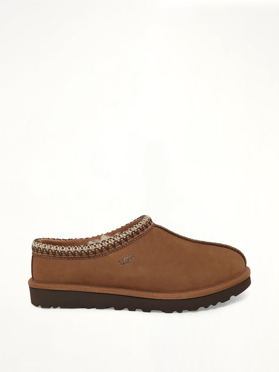 Tasman Nubuck Slipper in Dark Chestnut