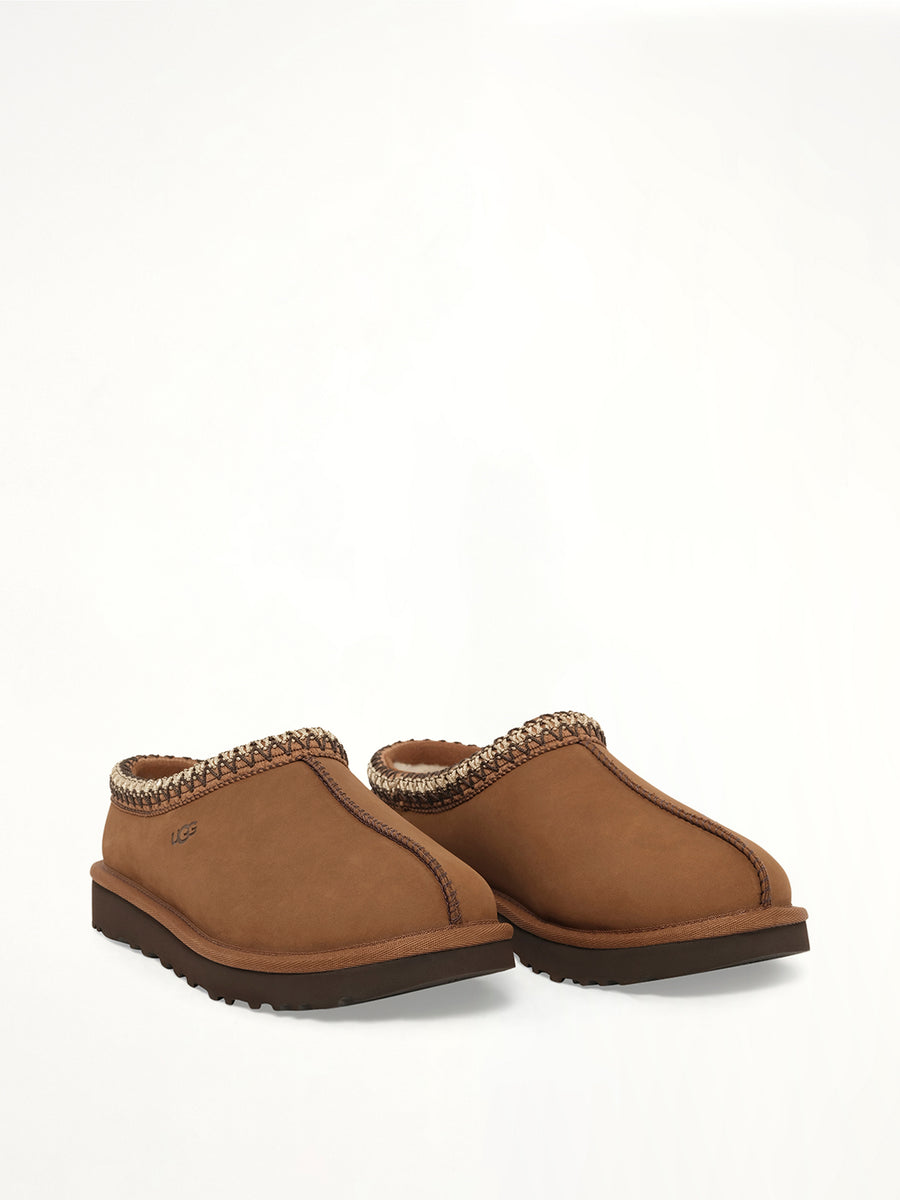 Tasman Nubuck Slipper in Dark Chestnut