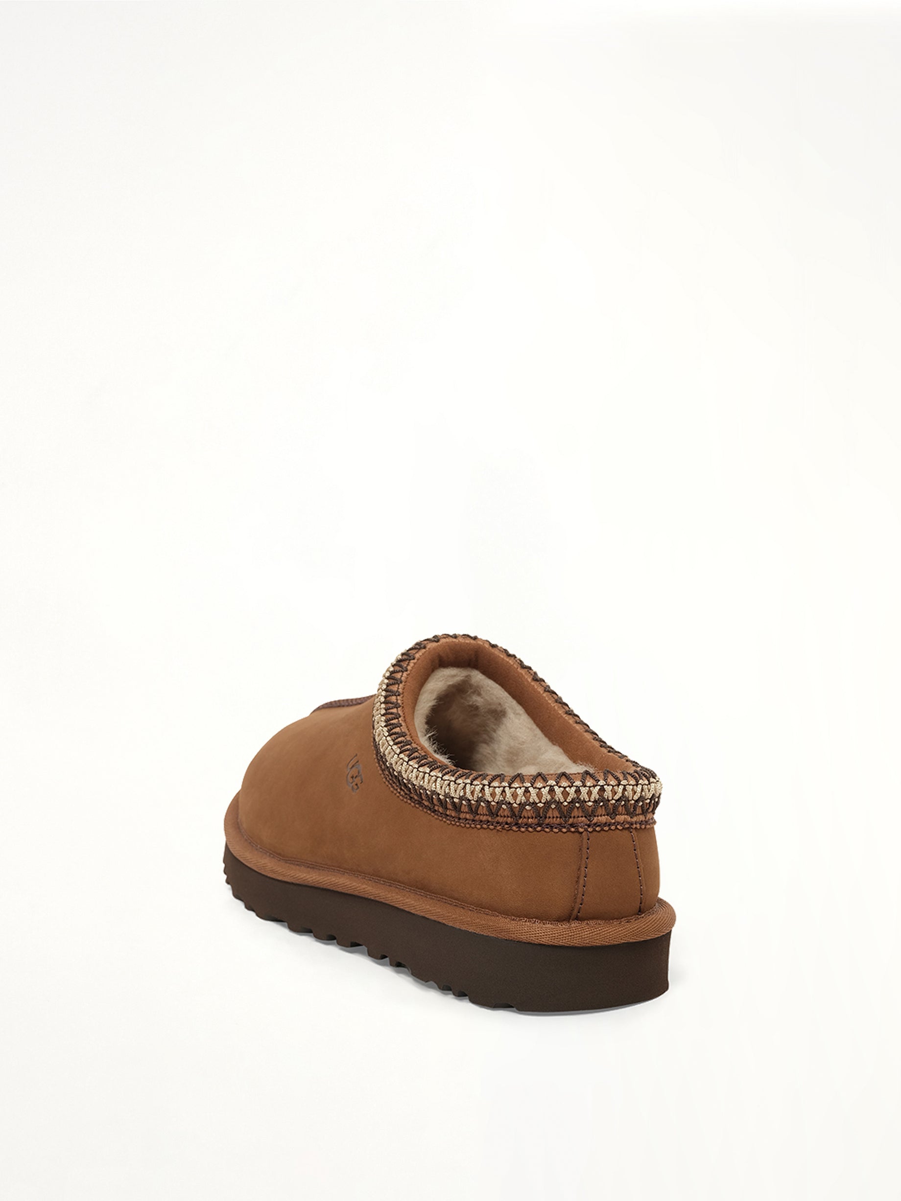 Tasman Nubuck Slipper in Dark Chestnut