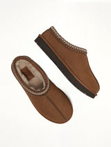 Tasman Nubuck Slipper in Dark Chestnut