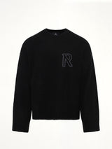 Logo Knit Sweater in Black