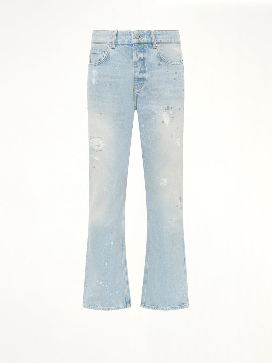 Painted Denim Jeans in Coastal Blue