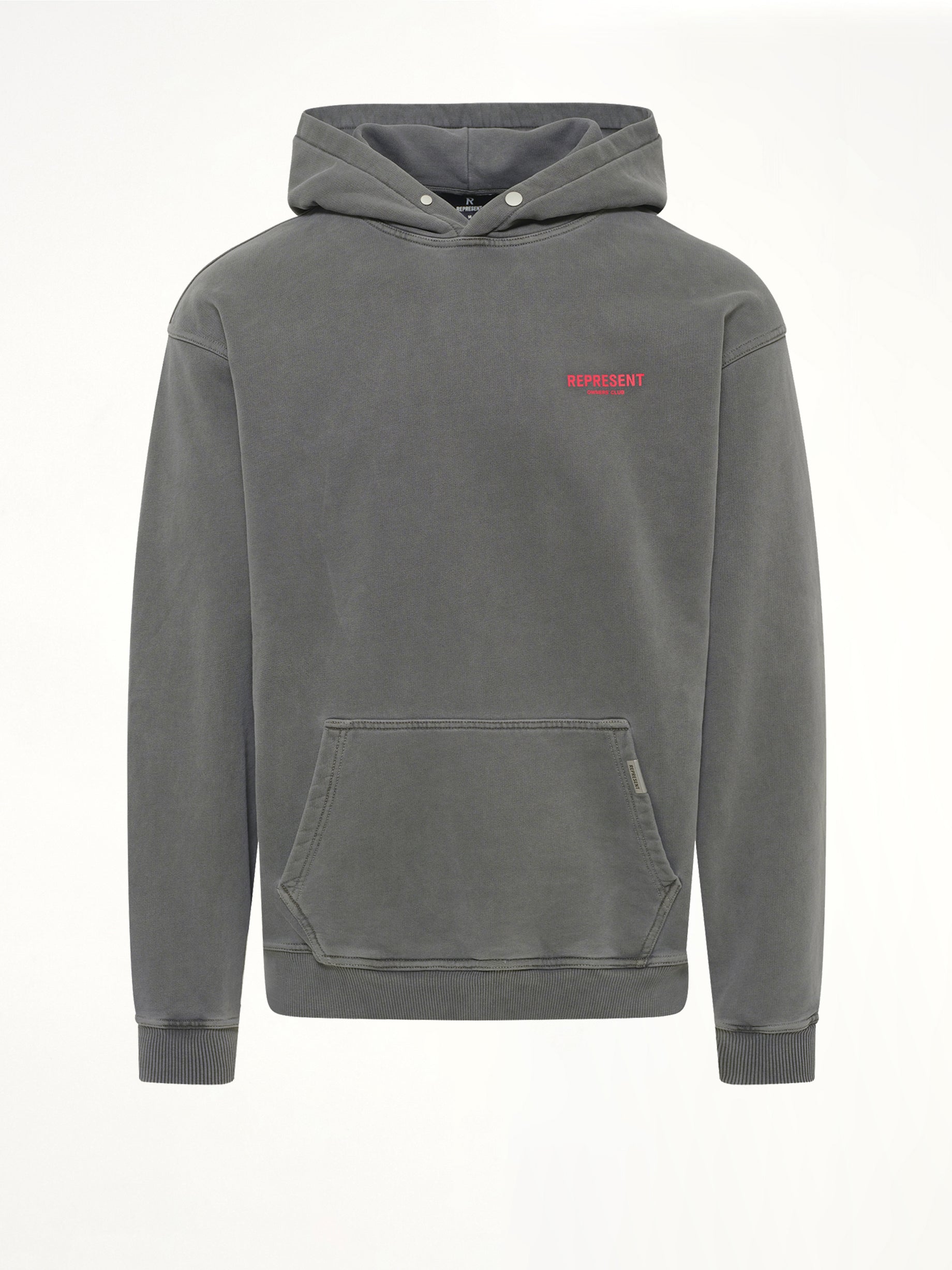Represent Owners Club Hoodie in Washed Black
