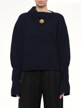 Chunky Knit Jumper in Navy