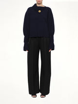Chunky Knit Jumper in Navy
