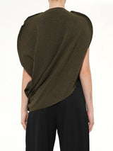 Circle Knit Top in Khaki