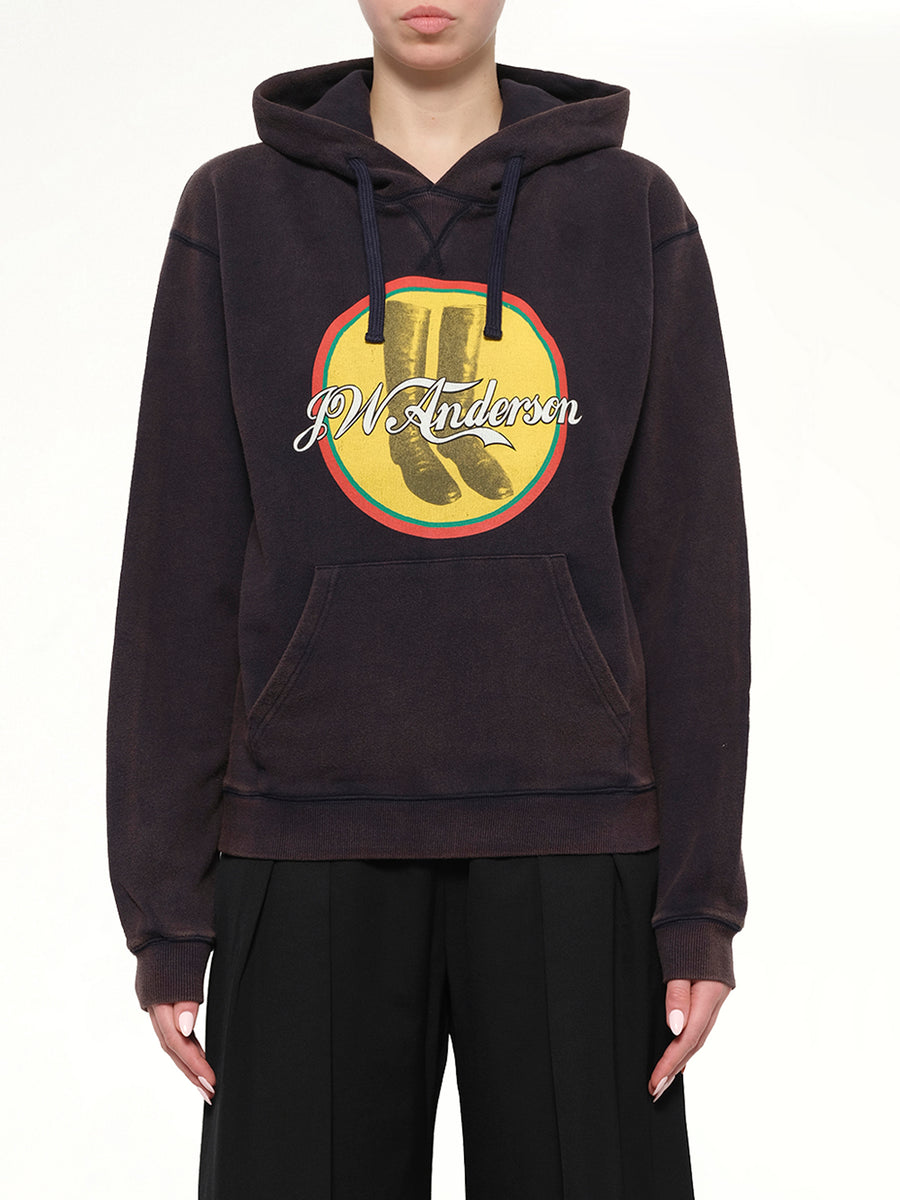 Cola Boots Hoodie in Ebony