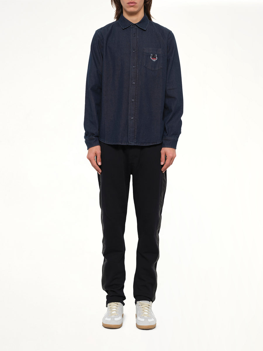 Denim Tiger Shirt in Navy