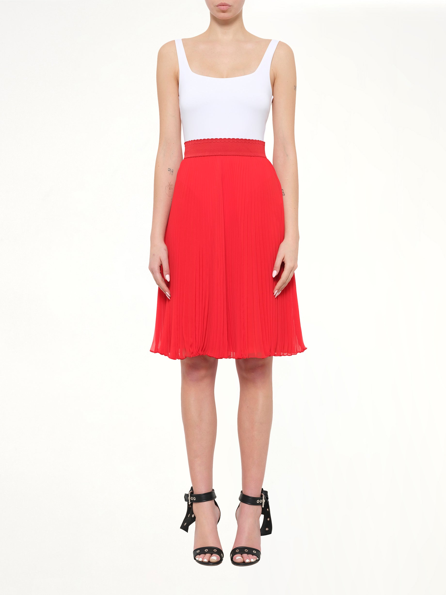 Givenchy Pleated Skirt in Red