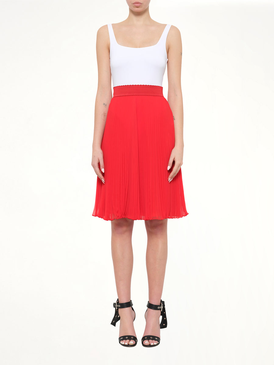 Givenchy Pleated Skirt in Red