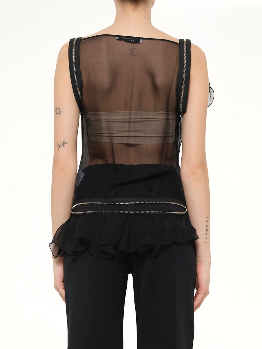 Givenchy Podium Sleeveless Top in Black