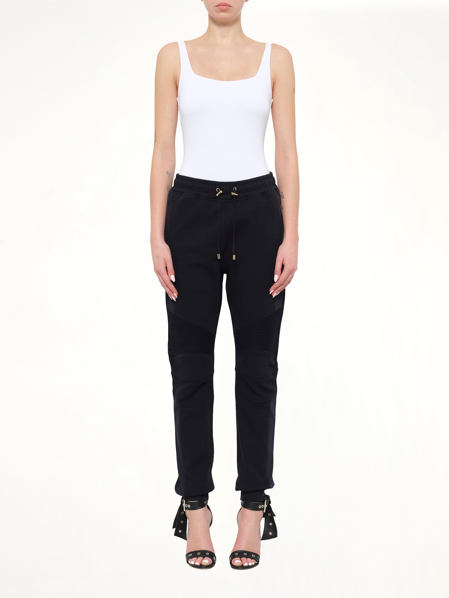 Jersey Biker Pants in Black