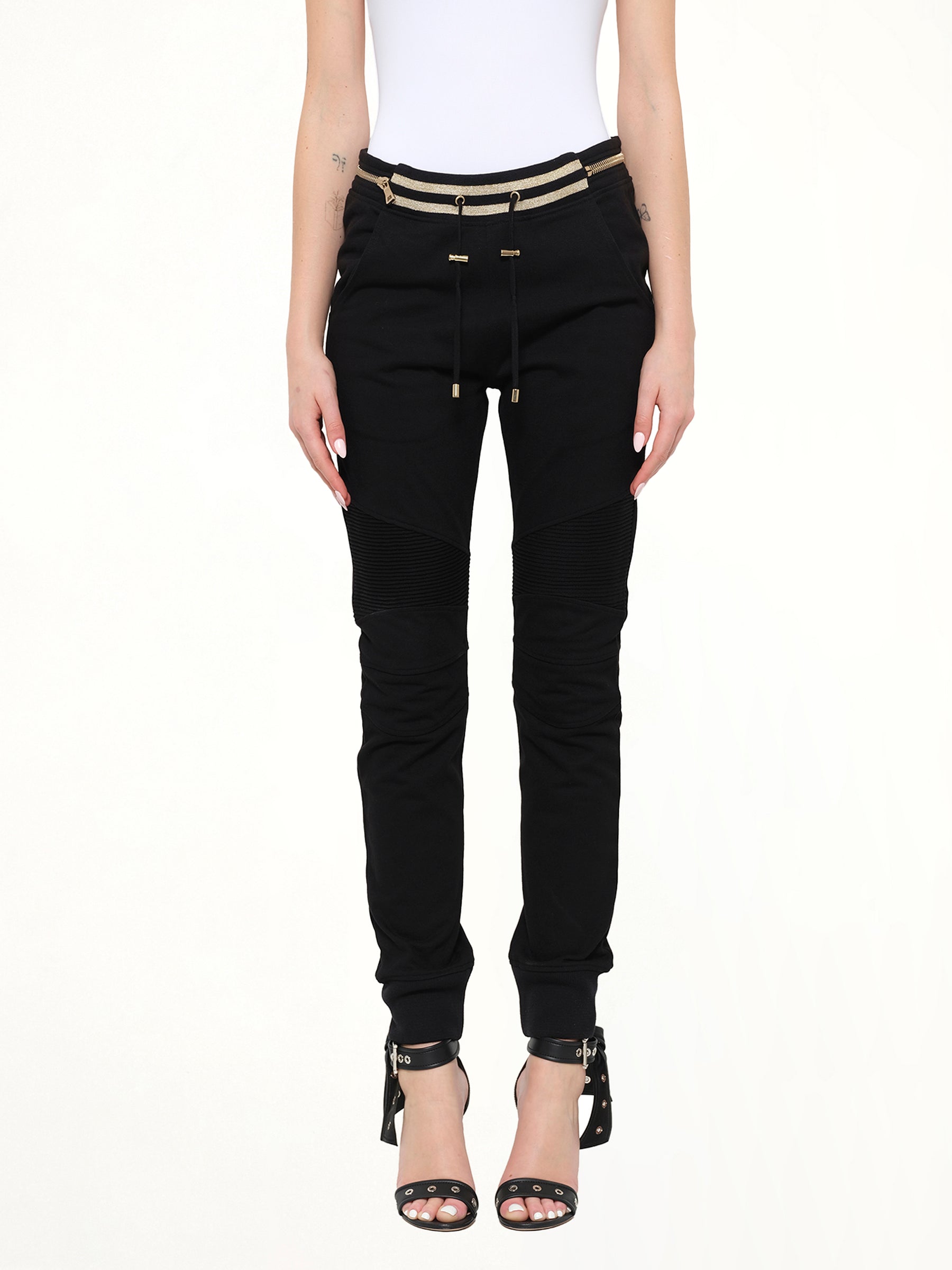 Jersey Biker Zip in Black