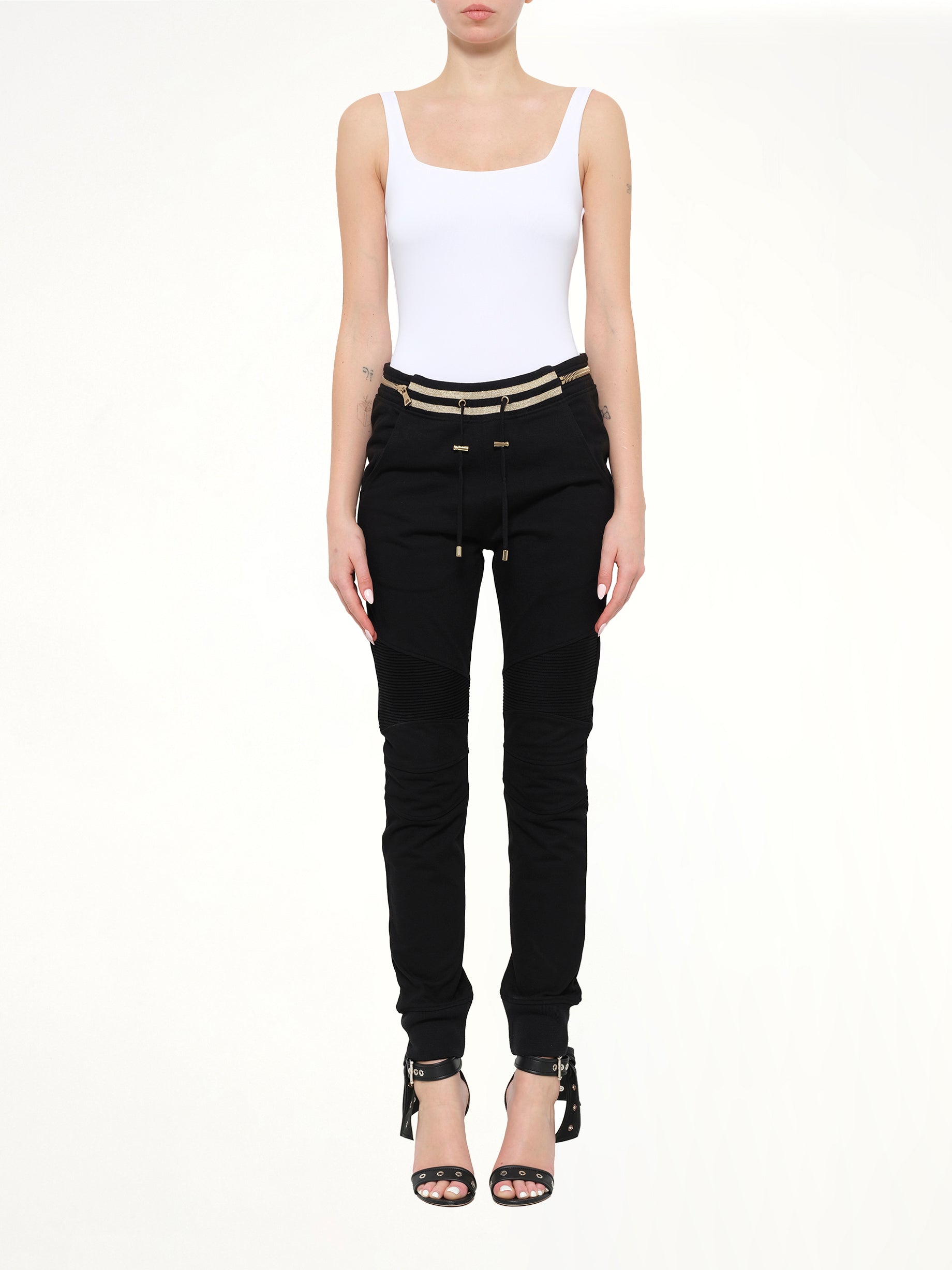 Jersey Biker Zip in Black