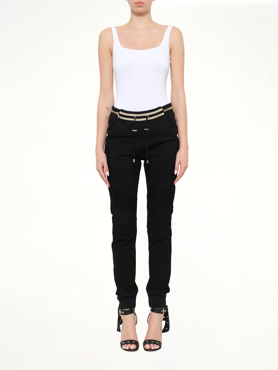 Jersey Biker Zip in Black