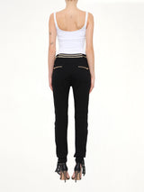 Jersey Biker Zip in Black