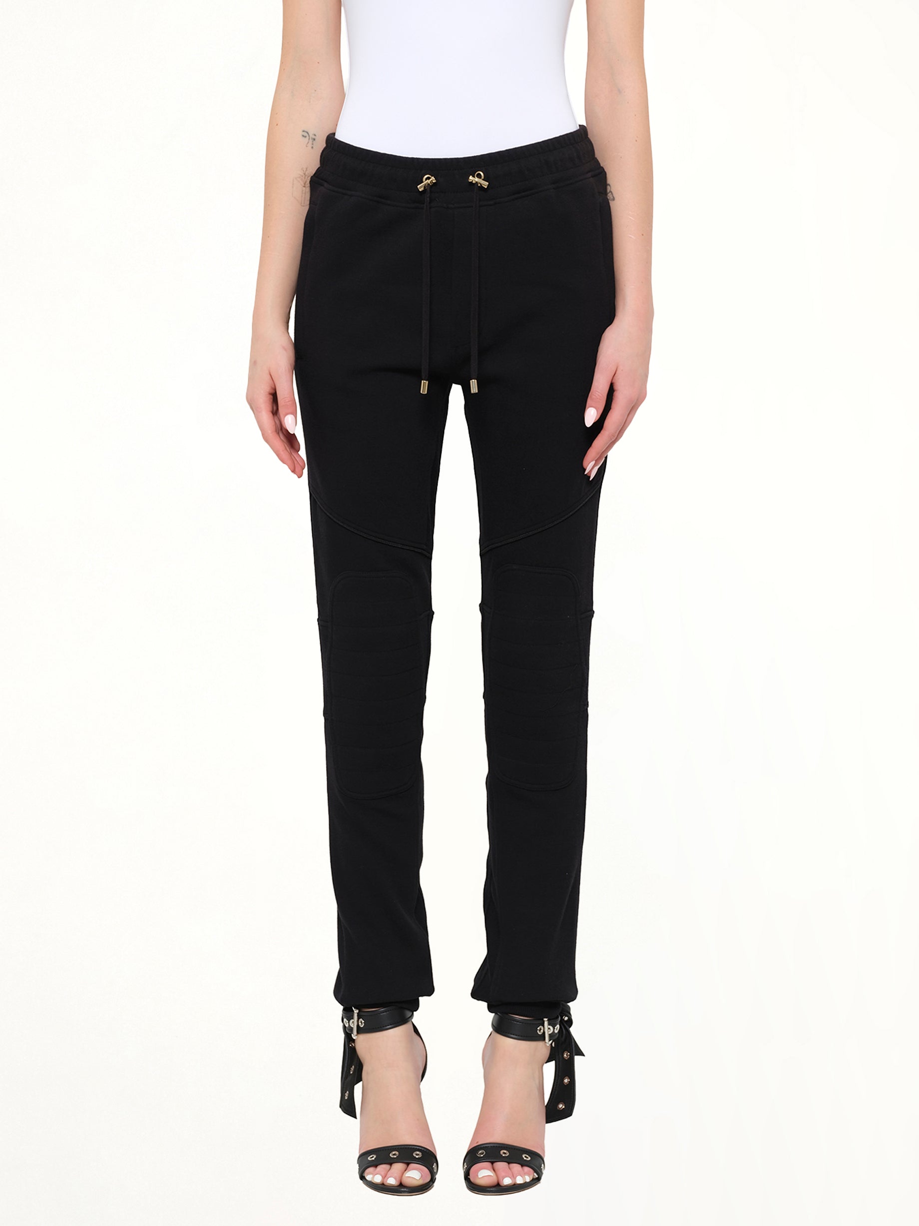 Jersey Piping Pants in Black