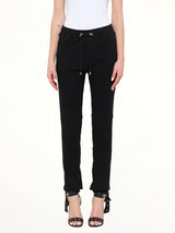 Jersey Piping Pants in Black