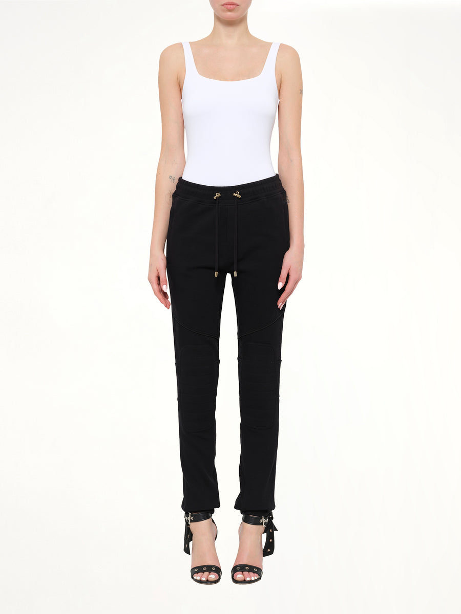 Jersey Piping Pants in Black