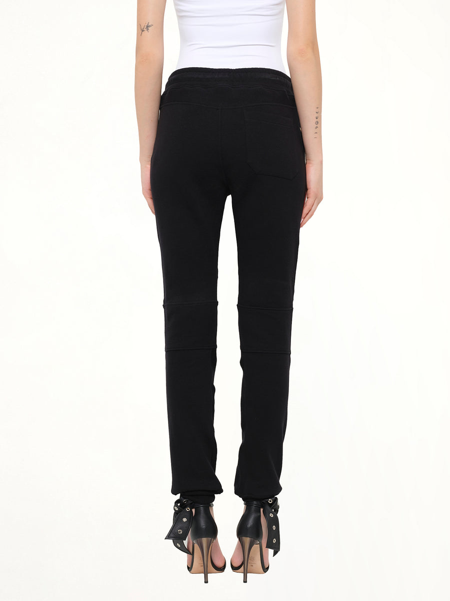 Jersey Piping Pants in Black