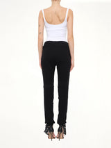 Jersey Piping Pants in Black