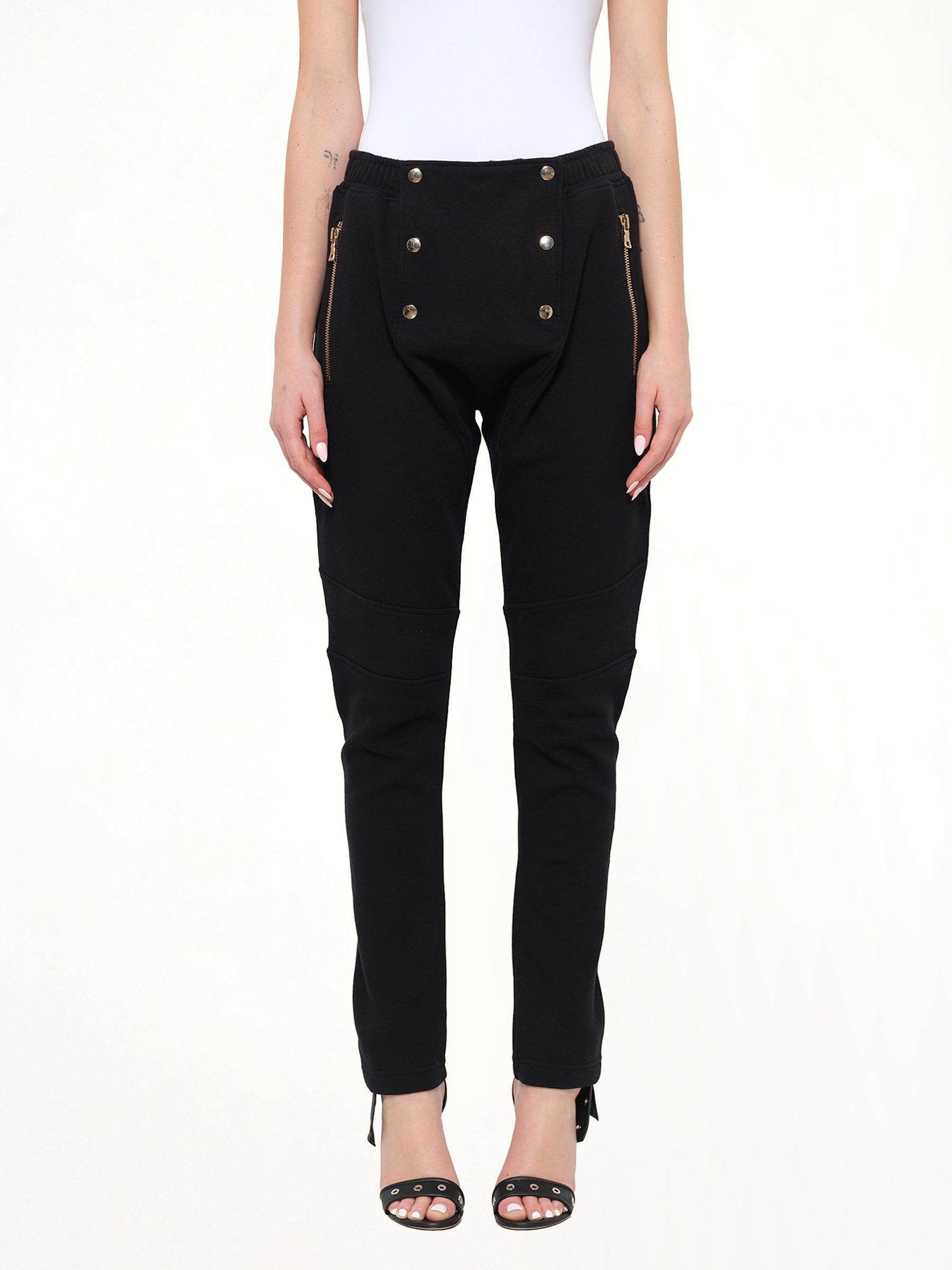 Jersey Pont Pant in Black