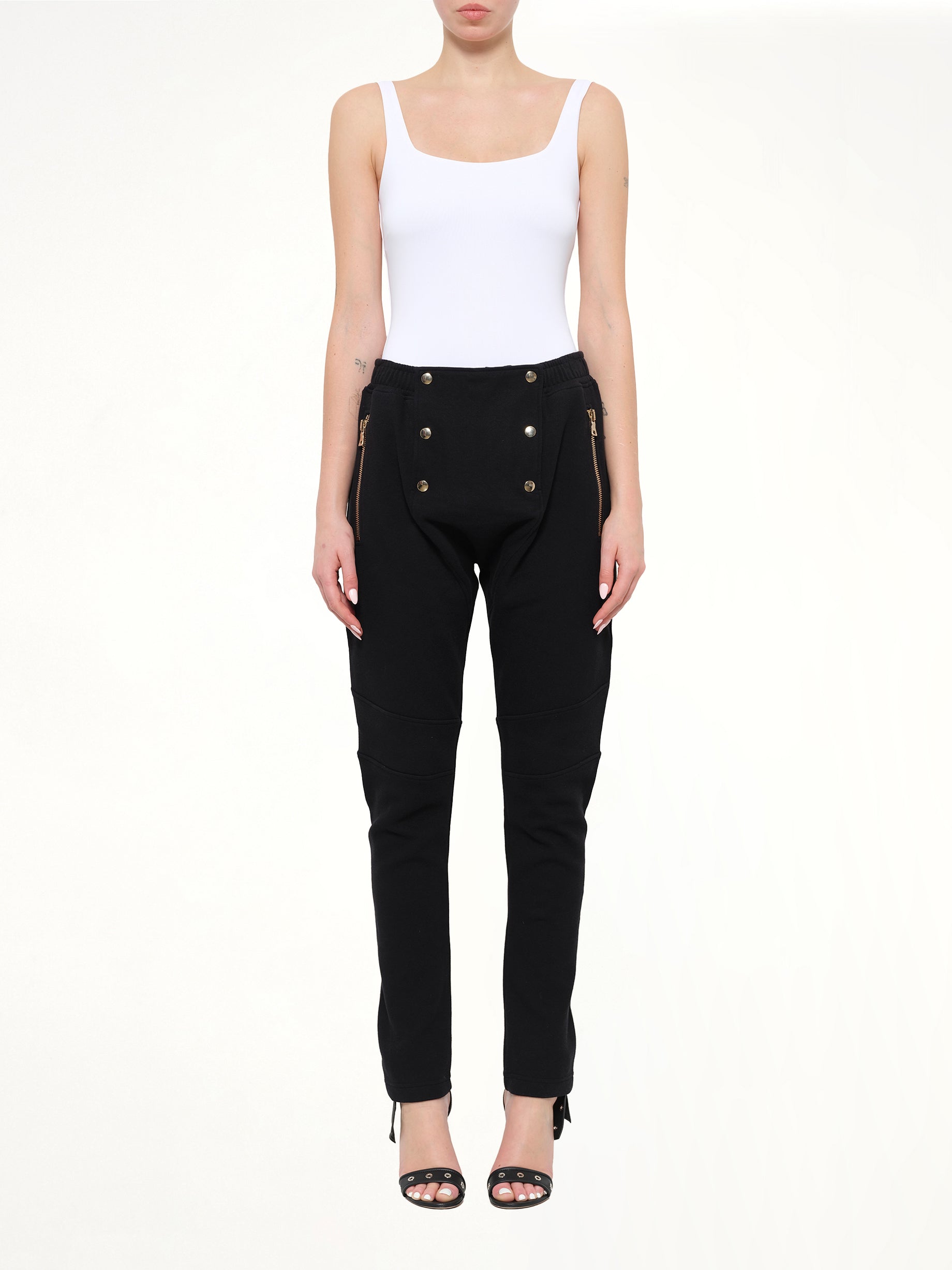 Jersey Pont Pant in Black