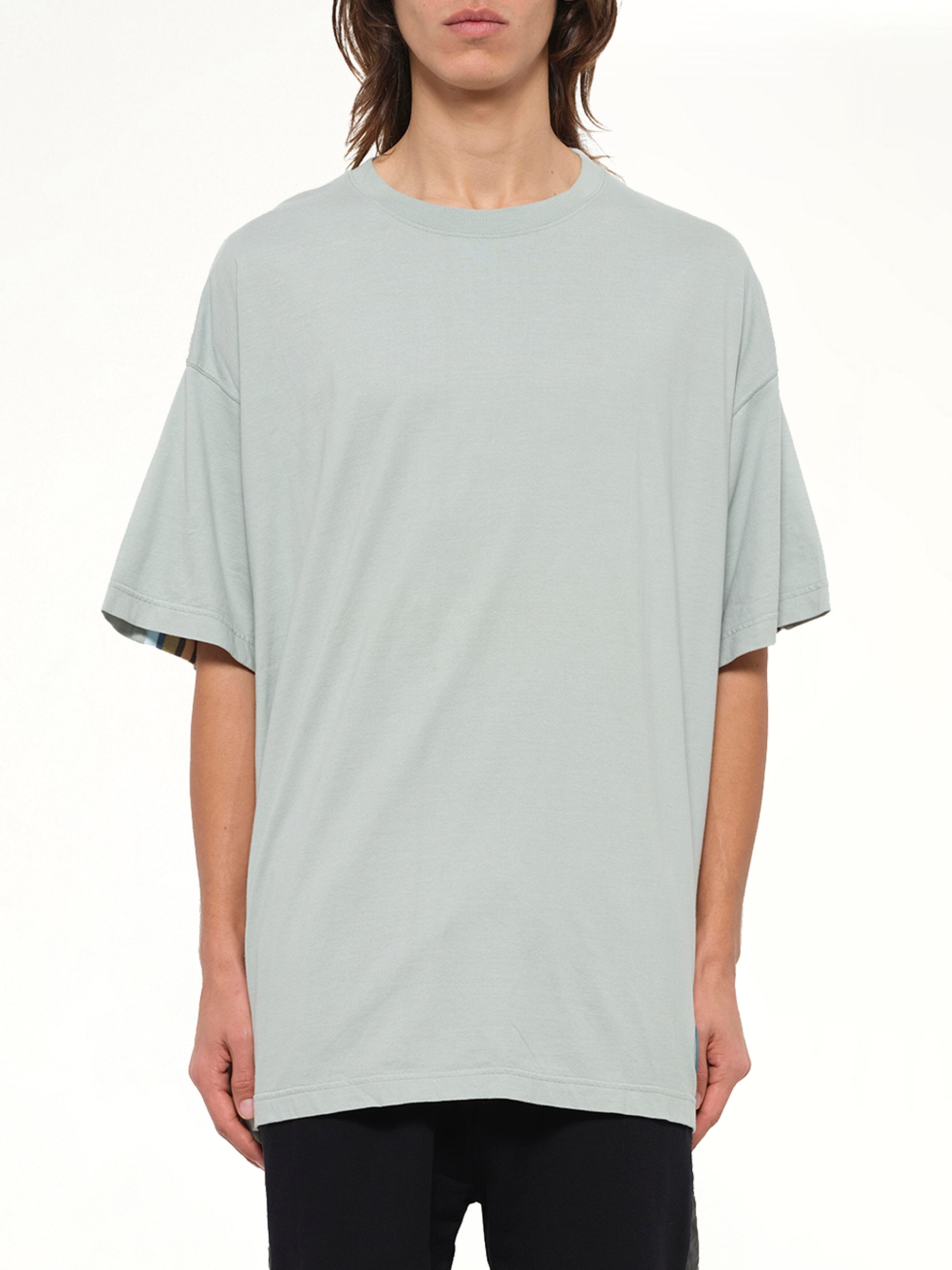 Rib Big T-Shirt in Smoke Blue