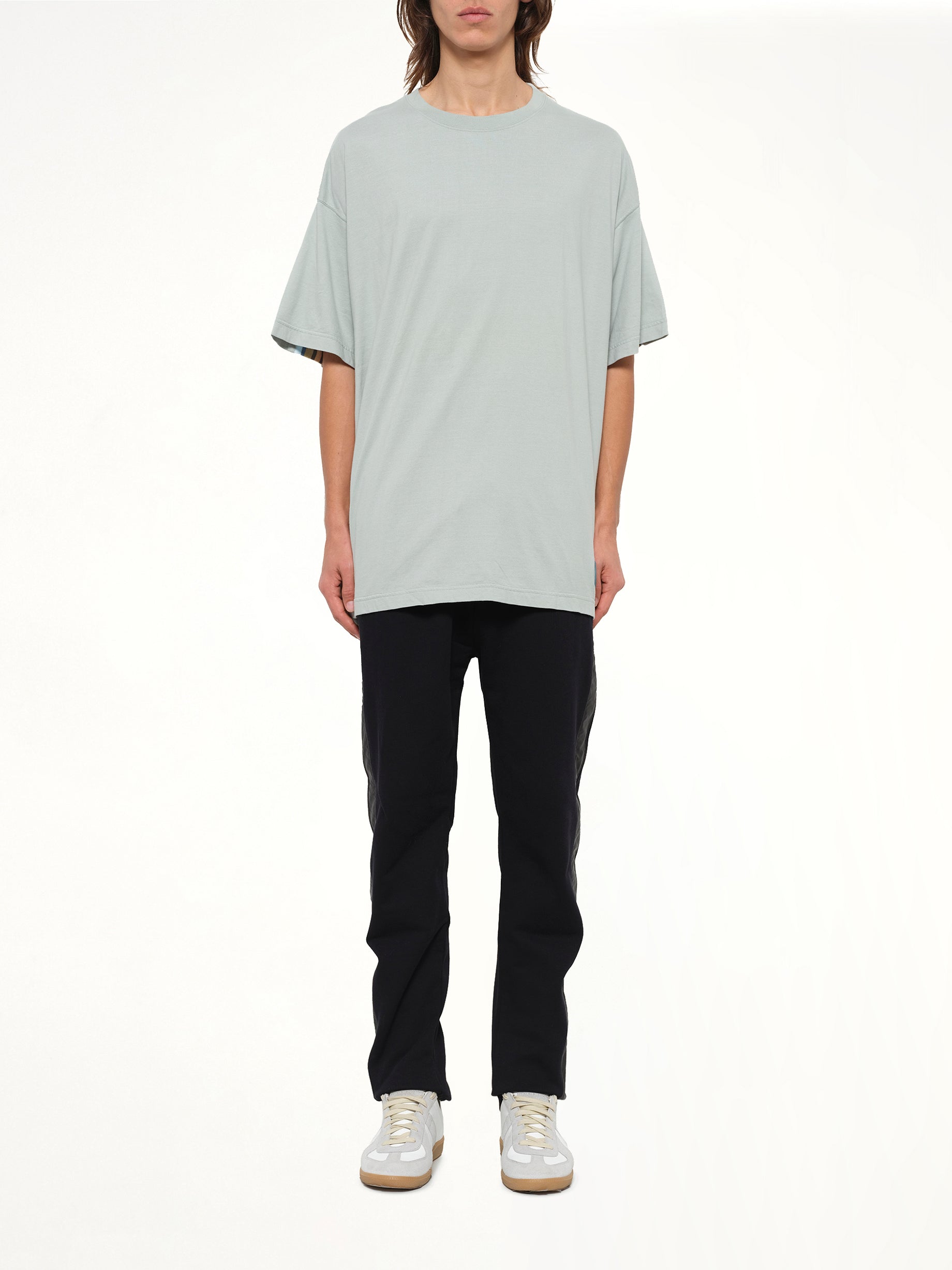 Rib Big T-Shirt in Smoke Blue